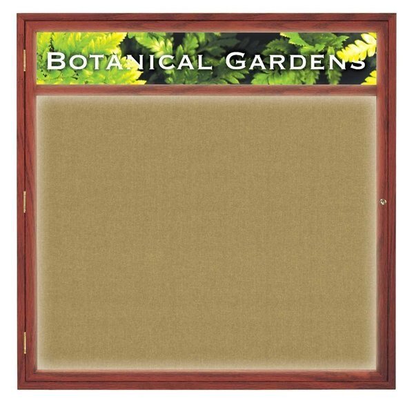 Open Faced Traditional Corkboard, 36x24, UNITED VISUAL PRODUCTS, Mfr# UV641A-GOLD-DBURGU